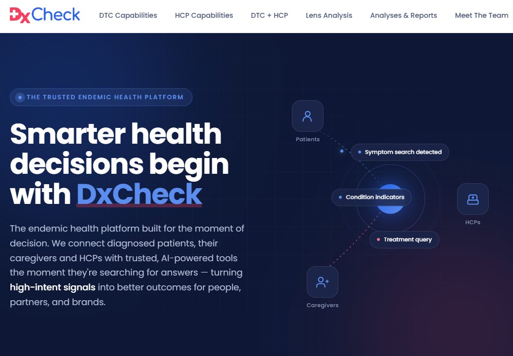 DxCheck for Partners website preview